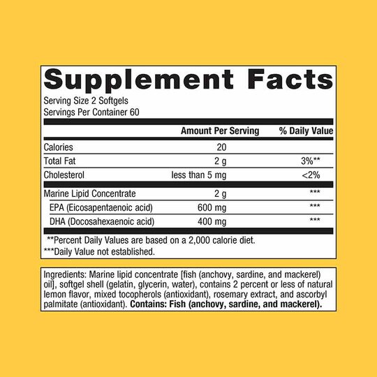 OmegaGenics Fish Oil EPA-DHA 500 mg, MGS